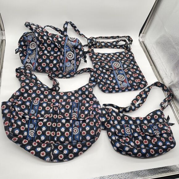 Vera Bradley Handbags - Vintage Vera Bradley Night Owl Lot of 4 Quilted Crossbody Shoulder Bags